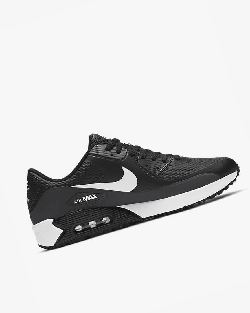 Zapatos de Golf Nike Air Max 90 G Hombre Negras Gris Oscuro Gris Blancas | AR4498