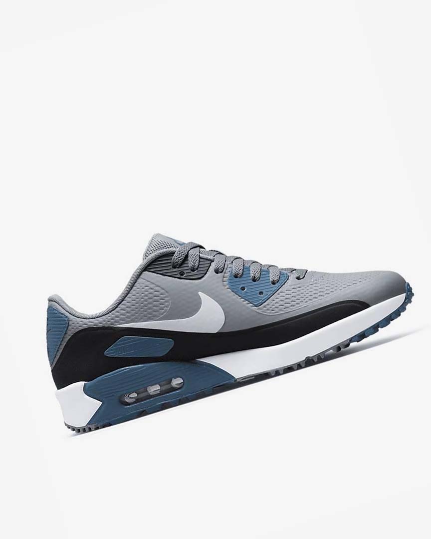 Zapatos de Golf Nike Air Max 90 G Hombre Gris Negras Blancas | AR4984