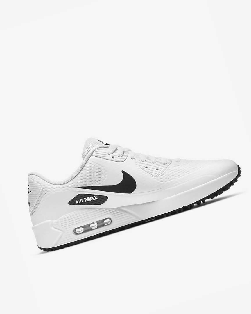 Zapatos de Golf Nike Air Max 90 G Hombre Blancas Negras | AR5124