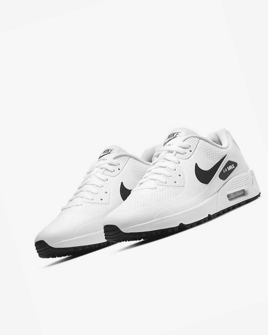 Zapatos de Golf Nike Air Max 90 G Hombre Blancas Negras | AR5124