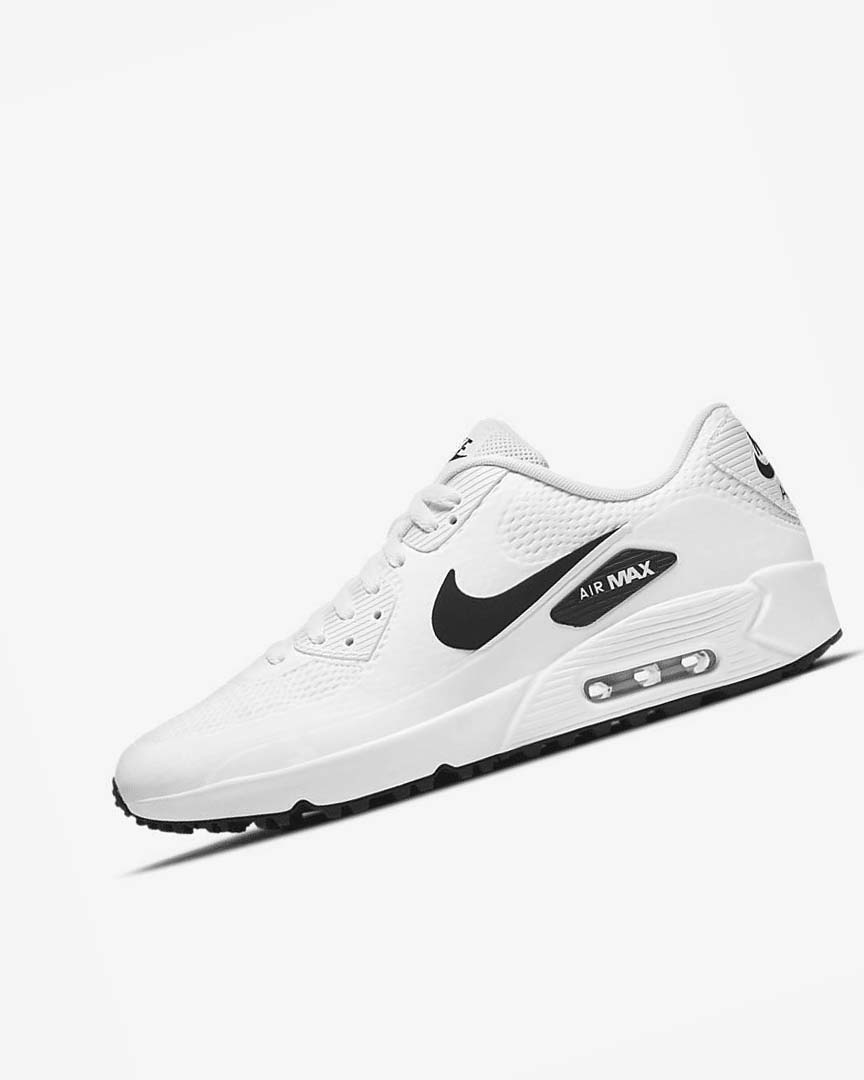 Zapatos de Golf Nike Air Max 90 G Hombre Blancas Negras | AR5124