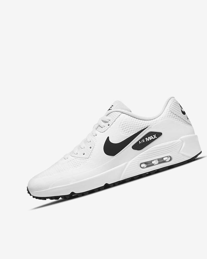 Zapatos de Golf Nike Air Max 90 G Mujer Blancas Negras | AR5449