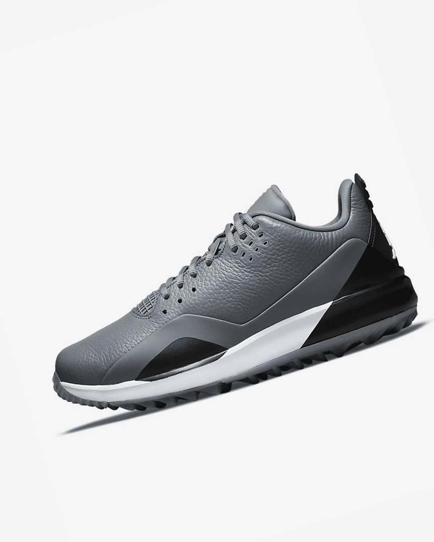 Zapatos de Golf Nike Jordan ADG 3 Hombre Gris Negras Blancas | AR2571