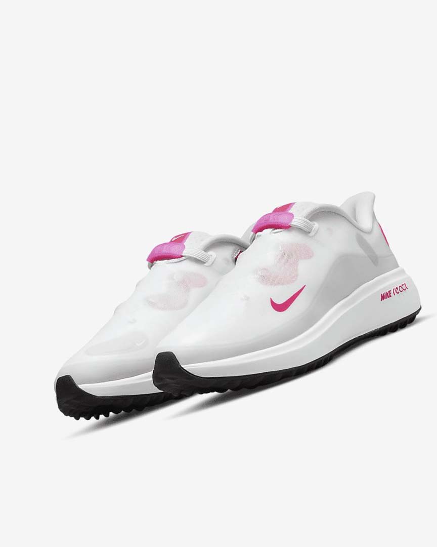 Zapatos de Golf Nike React Ace Tour Mujer Blancas Negras Rosas | AR3170