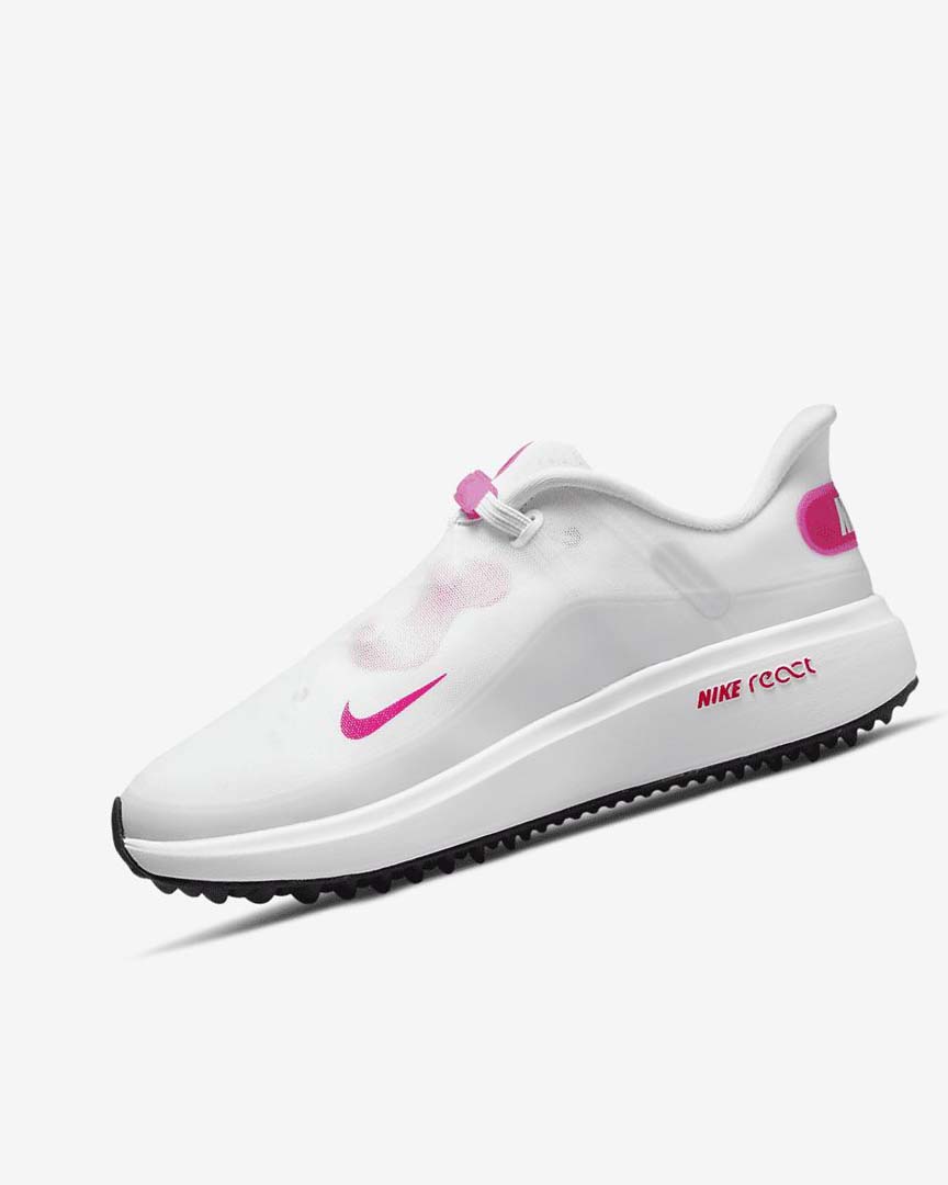 Zapatos de Golf Nike React Ace Tour Mujer Blancas Negras Rosas | AR3170