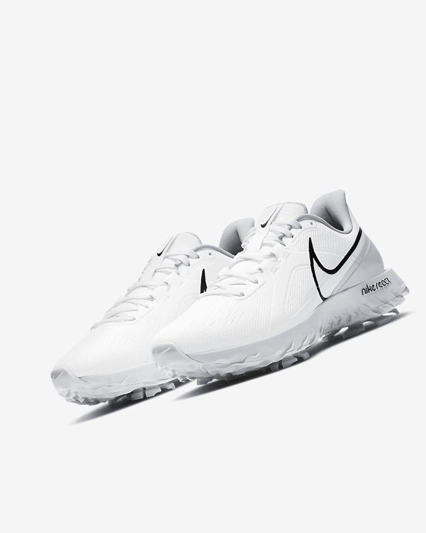 Zapatos de Golf Nike React Infinity Pro Mujer Blancas Metal Plateadas Negras | AR3209