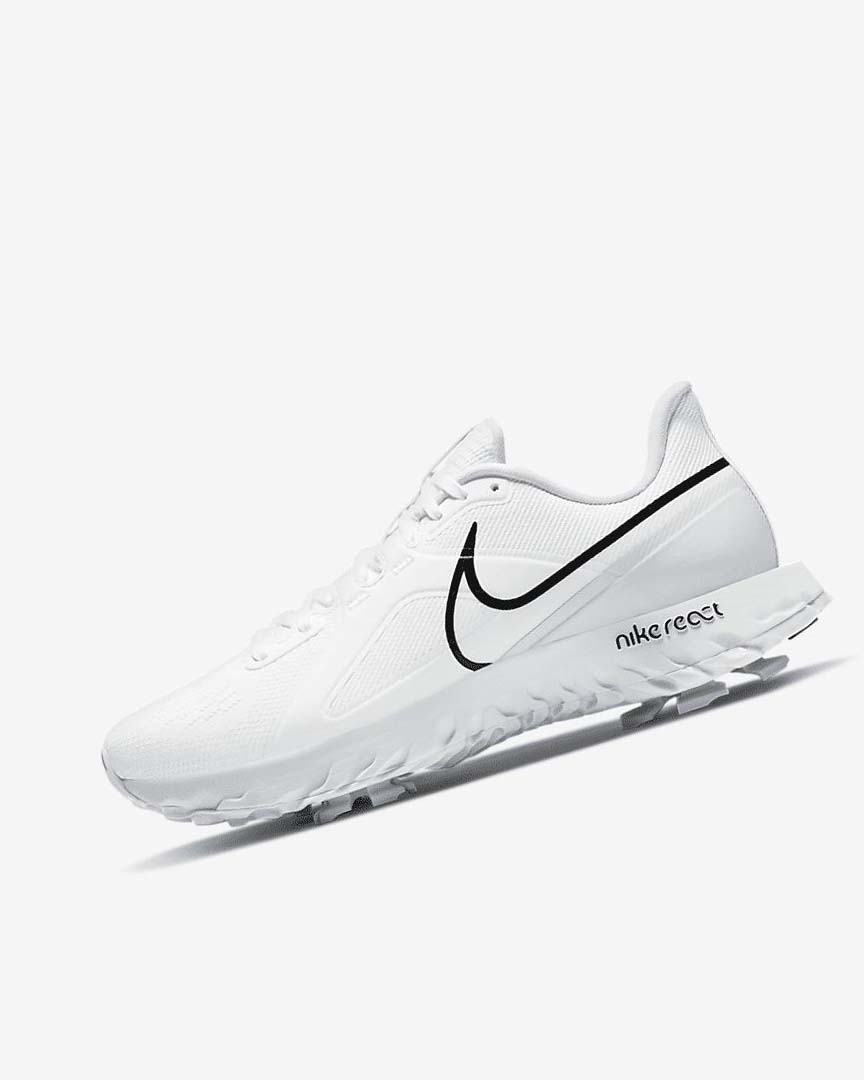 Zapatos de Golf Nike React Infinity Pro Mujer Blancas Metal Plateadas Negras | AR3209