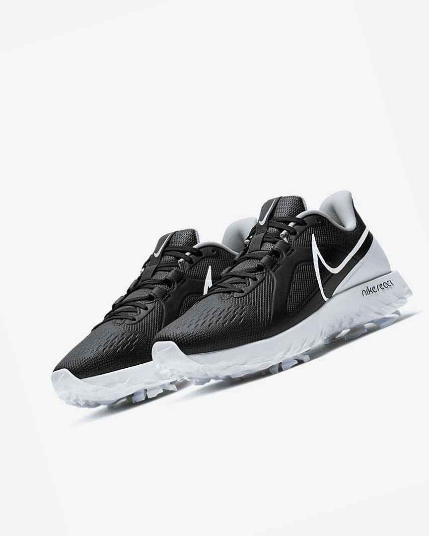 Zapatos de Golf Nike React Infinity Pro Hombre Negras Metal Plateadas Blancas | AR5357