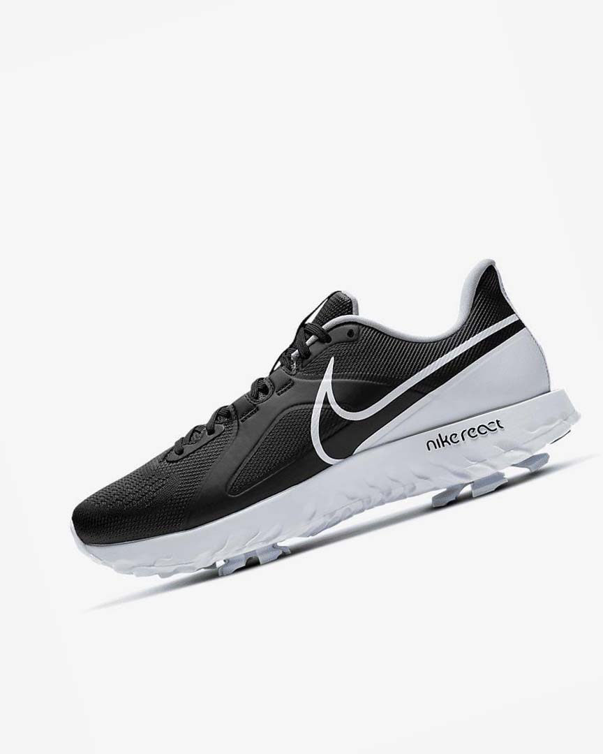 Zapatos de Golf Nike React Infinity Pro Hombre Negras Metal Plateadas Blancas | AR5357