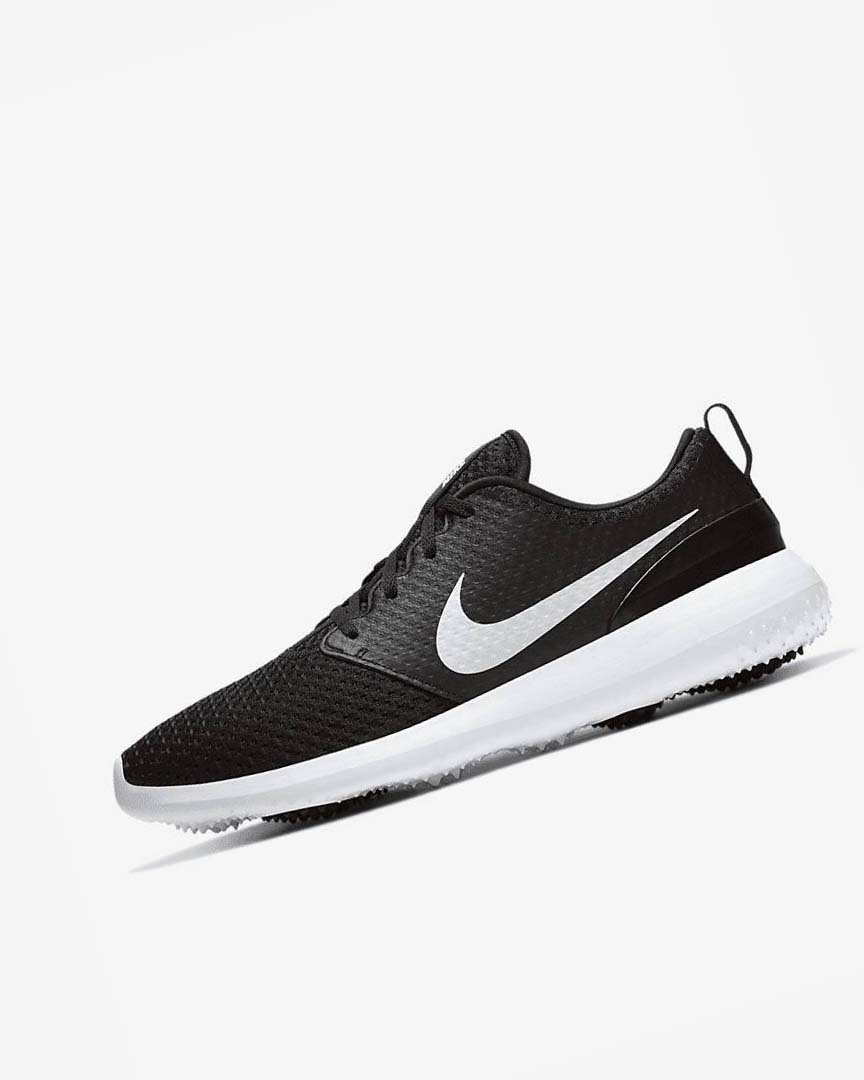 Zapatos de Golf Nike Roshe G Hombre Negras Blancas Metal Blancas | AR3147