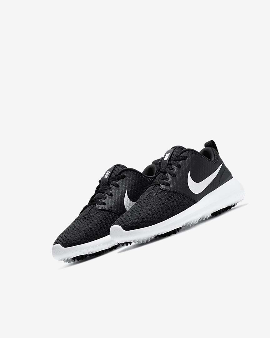 Zapatos de Golf Nike Roshe G Jr. Niña Negras Blancas Metal Blancas | AR2646