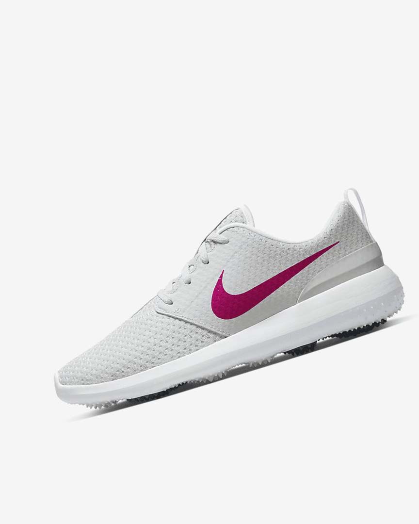 Zapatos de Golf Nike Roshe G Mujer Blancas Negras Rosas | AR2696