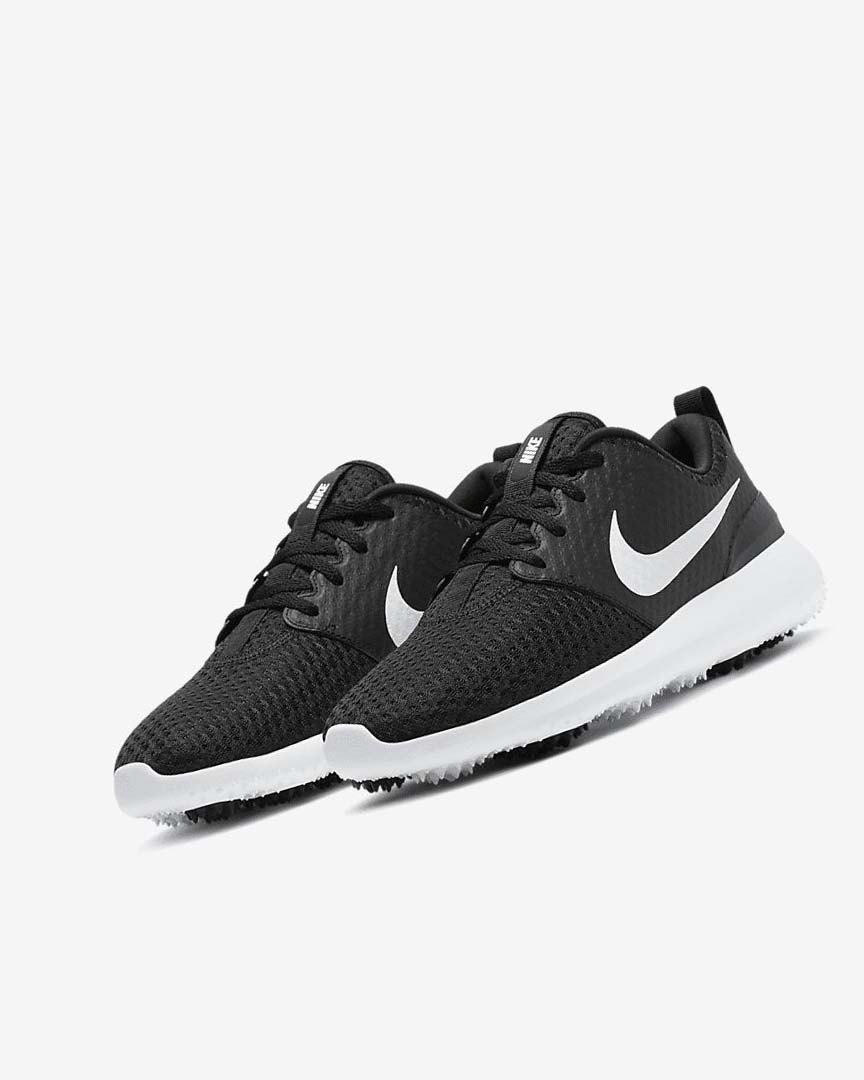 Zapatos de Golf Nike Roshe G Mujer Negras Blancas Metal Blancas | AR4867