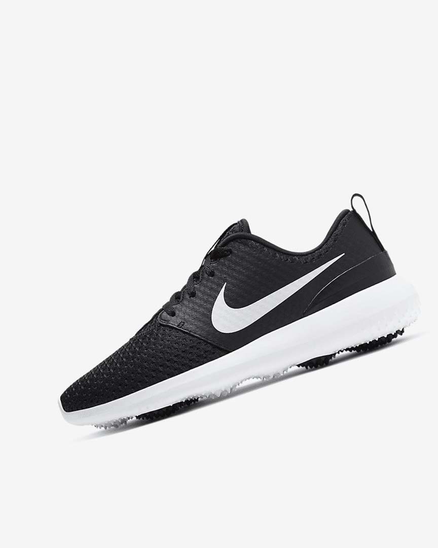 Zapatos de Golf Nike Roshe G Mujer Negras Blancas Metal Blancas | AR4867