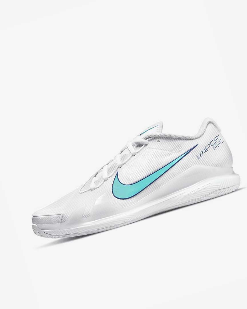 Zapatos de Tenis Nike Court Air Zoom Vapor Pro Hombre Blancas Beige Claro Azul Real Oscuro Azules Turquesa | AR2313