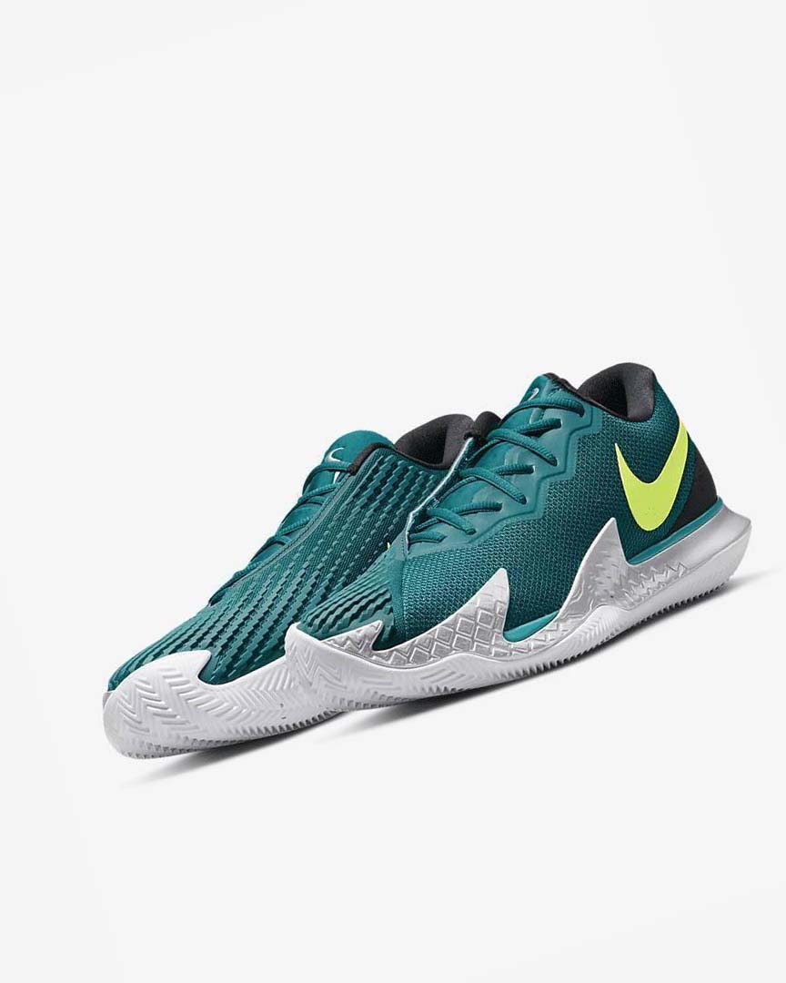 Zapatos de Tenis Nike Court Air Zoom Vapor Cage 4 Rafa Hombre Negras Blancas Verde | AR2603