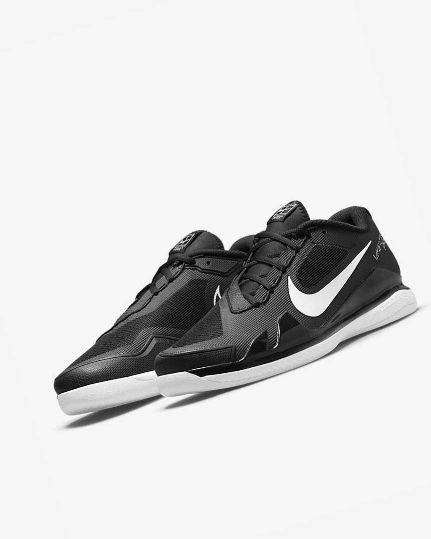 Zapatos de Tenis Nike Court Air Zoom Vapor Pro Hombre Negras Blancas | AR4727