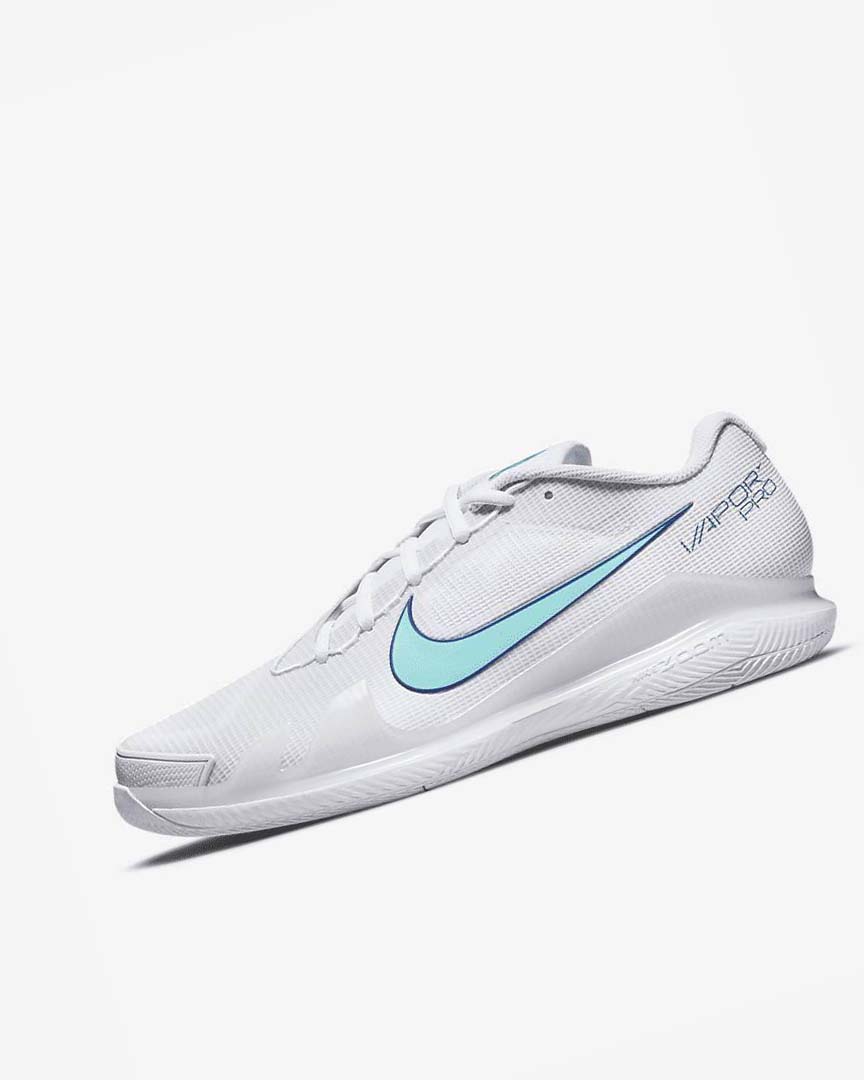 Zapatos de Tenis Nike Court Air Zoom Vapor Pro Hombre Blancas Beige Claro Azul Real Oscuro Azules Turquesa | AR4848