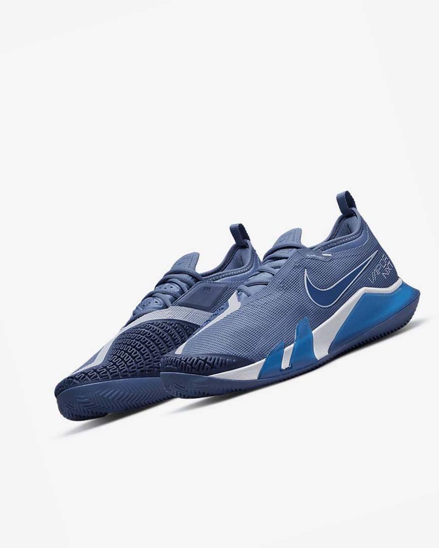 Zapatos de Tenis Nike Court React Vapor NXT Hombre Blancas Azul Marino | AR2666