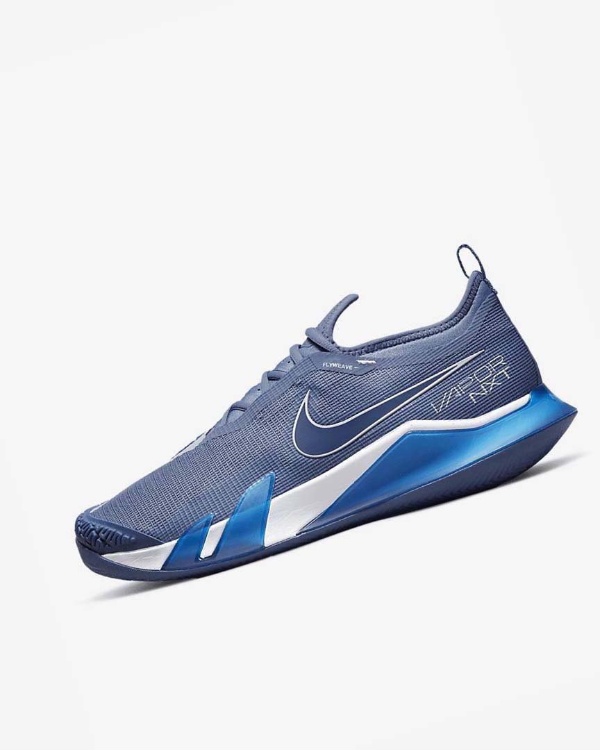 Zapatos de Tenis Nike Court React Vapor NXT Hombre Blancas Azul Marino | AR2666