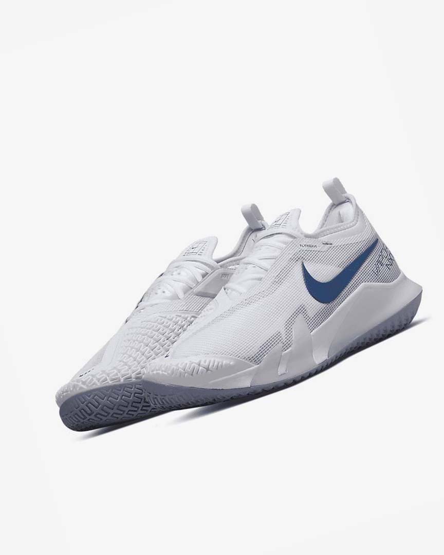 Zapatos de Tenis Nike Court React Vapor NXT Hombre Blancas Azul Marino | AR3273