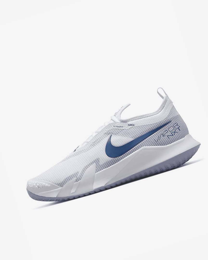 Zapatos de Tenis Nike Court React Vapor NXT Hombre Blancas Azul Marino | AR3273