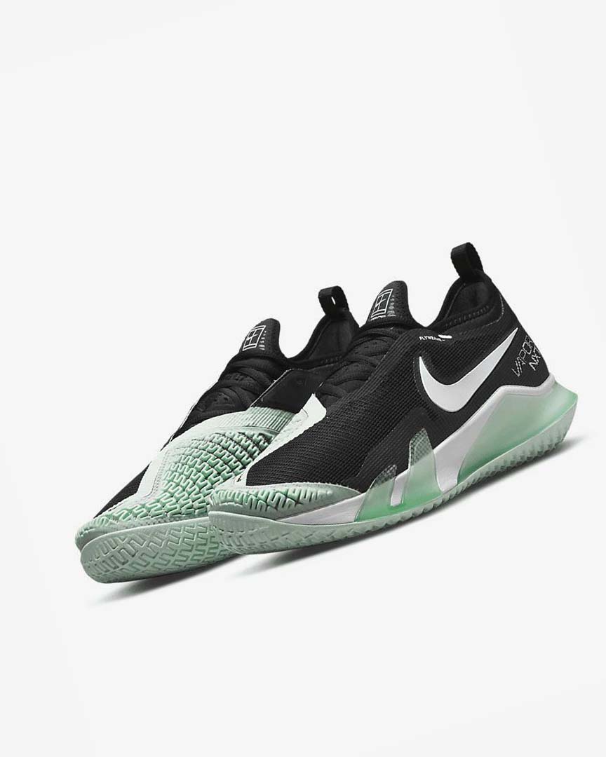 Zapatos de Tenis Nike Court React Vapor NXT Hombre Negras Verde Menta Blancas | AR4631