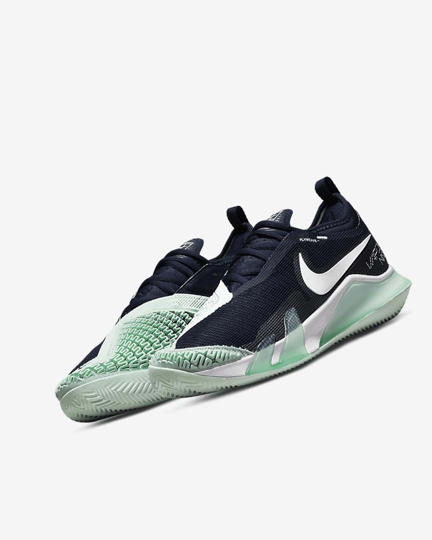 Zapatos de Tenis Nike Court React Vapor NXT Mujer Obsidian Verde Menta Blancas | AR5561