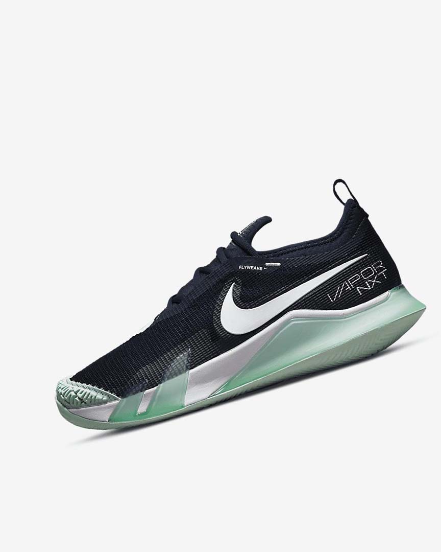 Zapatos de Tenis Nike Court React Vapor NXT Mujer Obsidian Verde Menta Blancas | AR5561