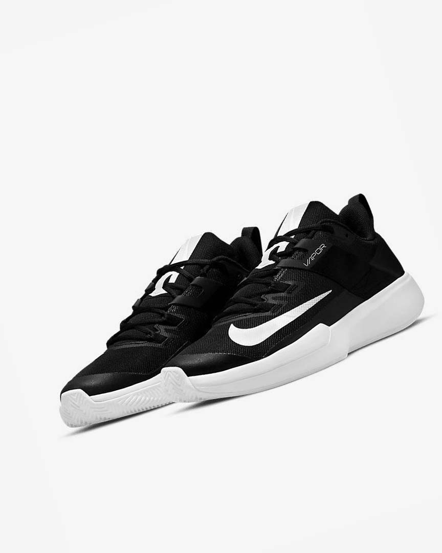 Zapatos de Tenis Nike Court Vapor Lite Hombre Negras Blancas | AR2217