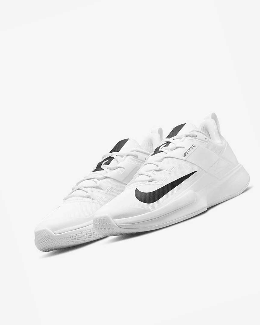 Zapatos de Tenis Nike Court Vapor Lite Hombre Blancas Negras | AR2647