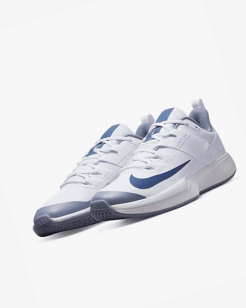 Zapatos de Tenis Nike Court Vapor Lite Hombre Blancas Azul Marino | AR3158