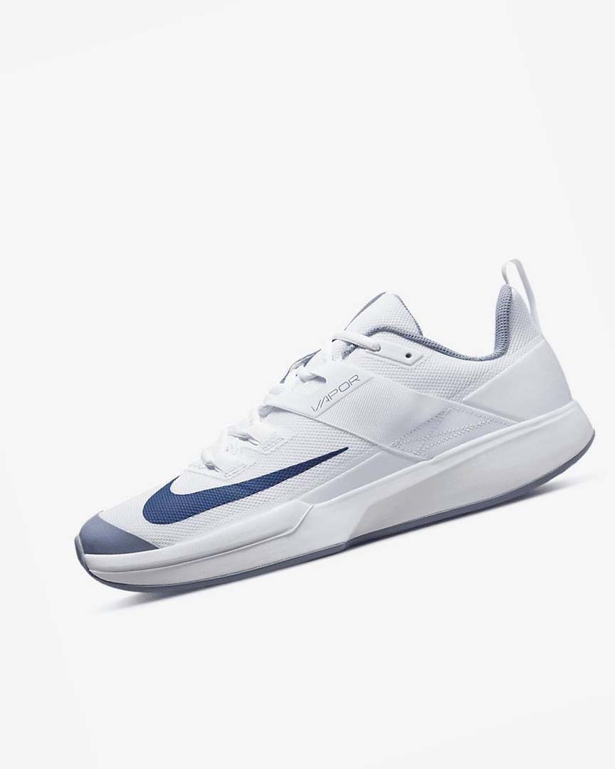 Zapatos de Tenis Nike Court Vapor Lite Hombre Blancas Azul Marino | AR3158