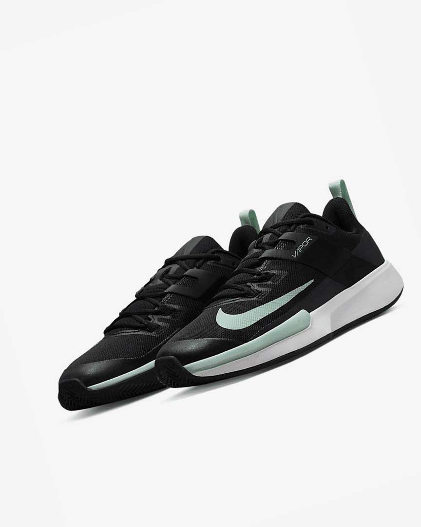 Zapatos de Tenis Nike Court Vapor Lite Hombre Negras Gris Oscuro Blancas Verde Menta | AR3267