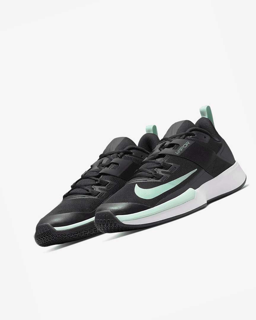 Zapatos de Tenis Nike Court Vapor Lite Hombre Negras Gris Oscuro Blancas Verde Menta | AR5301