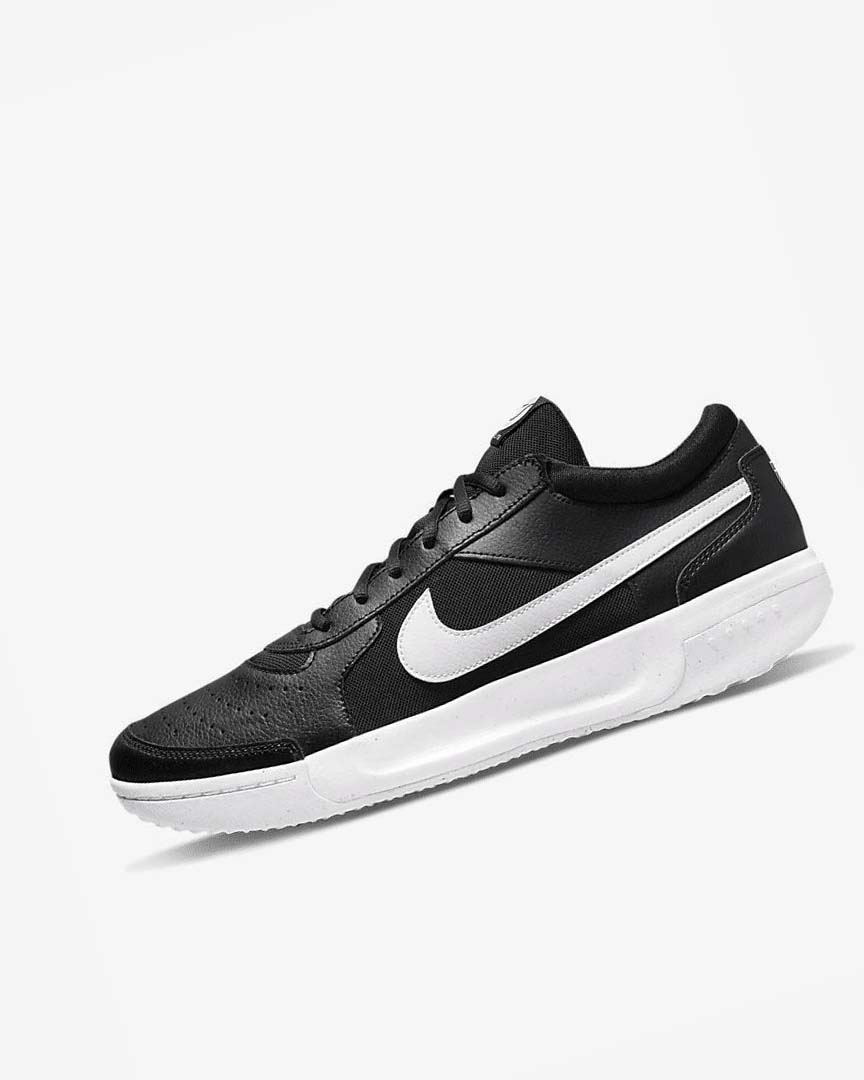 Zapatos de Tenis Nike Court Zoom Lite 3 Hombre Negras Blancas | AR2887