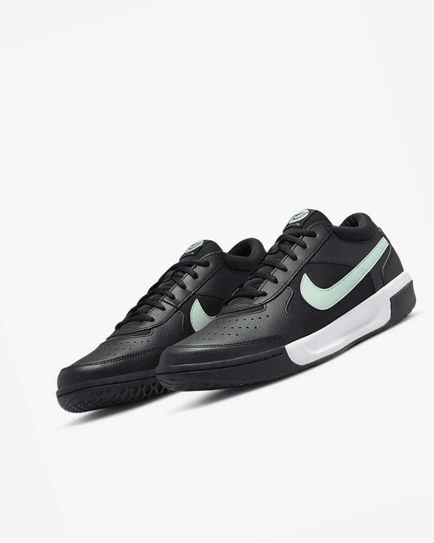 Zapatos de Tenis Nike Court Zoom Lite 3 Hombre Negras Blancas Verde Menta | AR2933