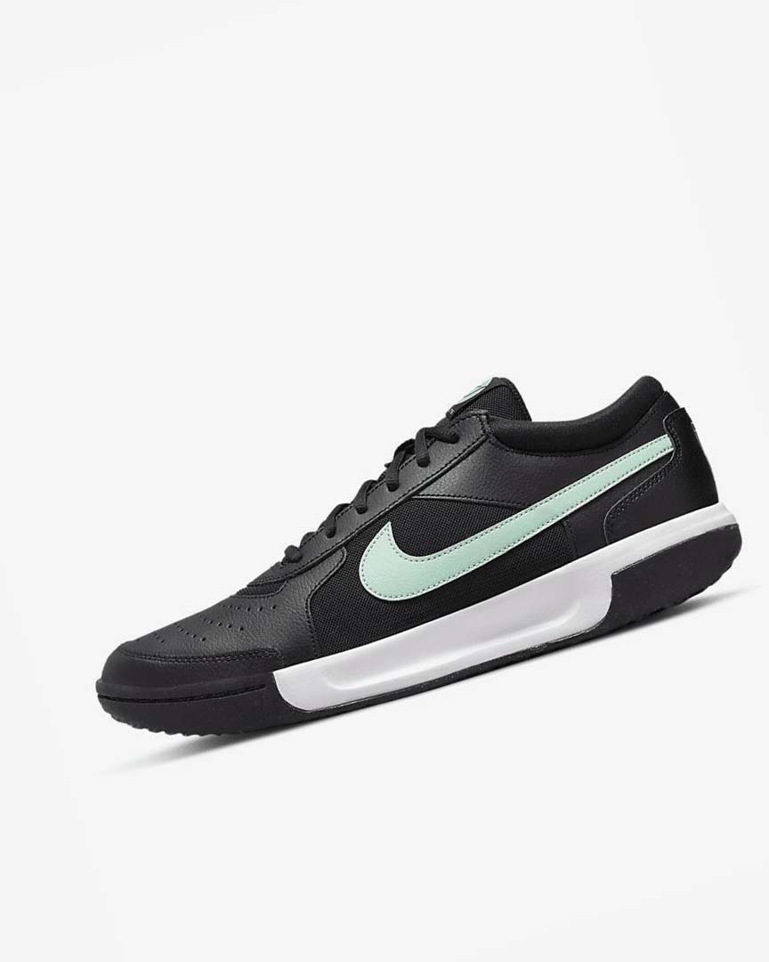 Zapatos de Tenis Nike Court Zoom Lite 3 Hombre Negras Blancas Verde Menta | AR2933