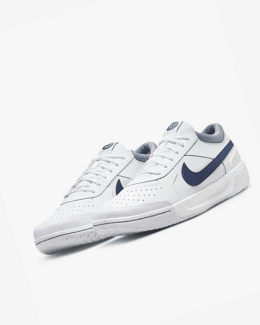 Zapatos de Tenis Nike Court Zoom Lite 3 Hombre Blancas Azul Marino | AR5347