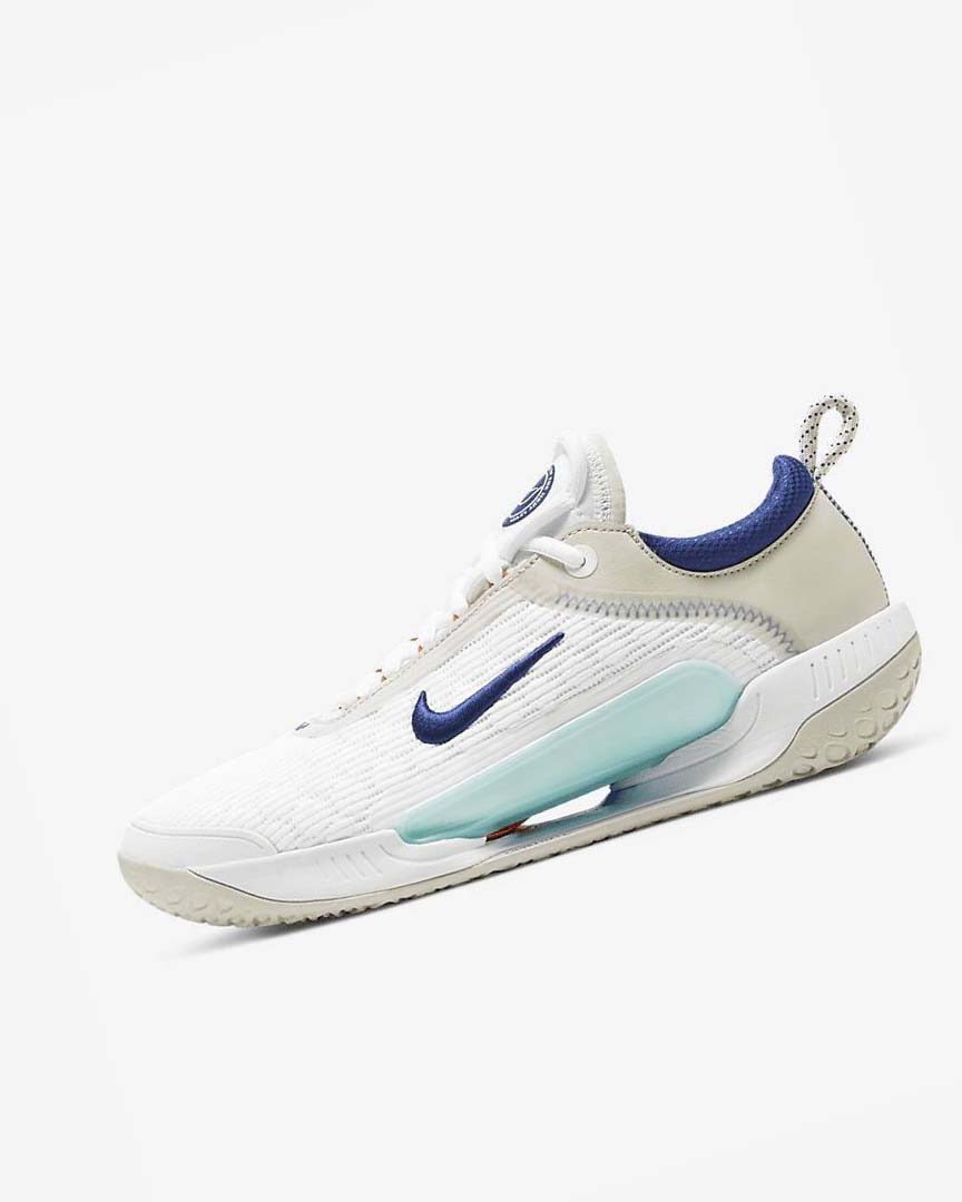 Zapatos de Tenis Nike Court Zoom NXT Hombre Blancas Beige Claro Turquesa Azul Real Oscuro Azules | AR2462