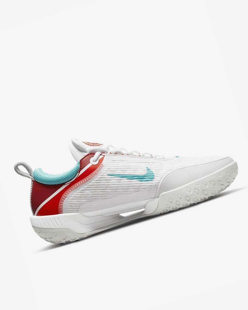 Zapatos de Tenis Nike Court Zoom NXT Hombre Blancas Plateadas Claro Rojas Turquesa | AR3139