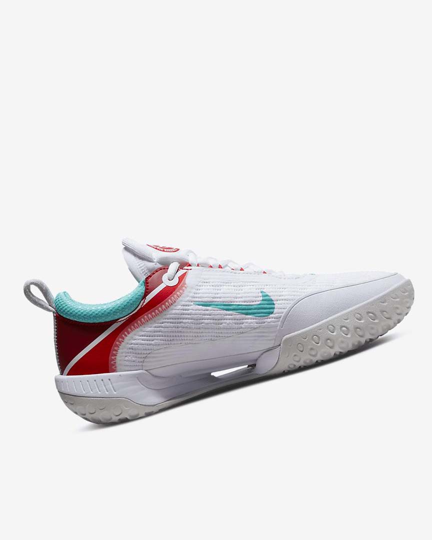 Zapatos de Tenis Nike Court Zoom NXT Mujer Blancas Plateadas Claro Rojas Turquesa | AR5346