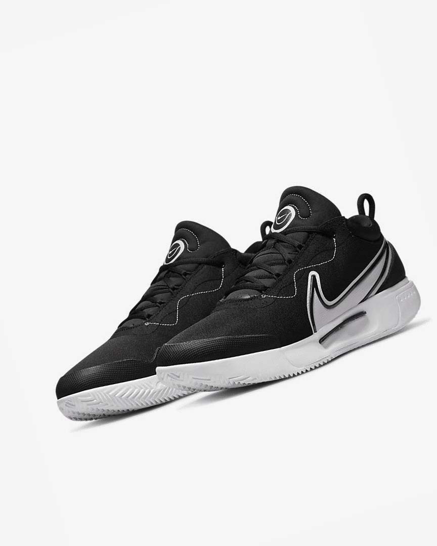 Zapatos de Tenis Nike Court Zoom Pro Hombre Negras Blancas | AR2866