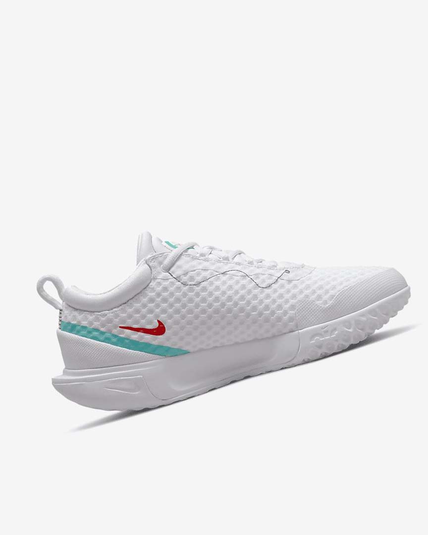 Zapatos de Tenis Nike Court Zoom Pro Mujer Blancas Rojas Burdeos Turquesa | AR2821