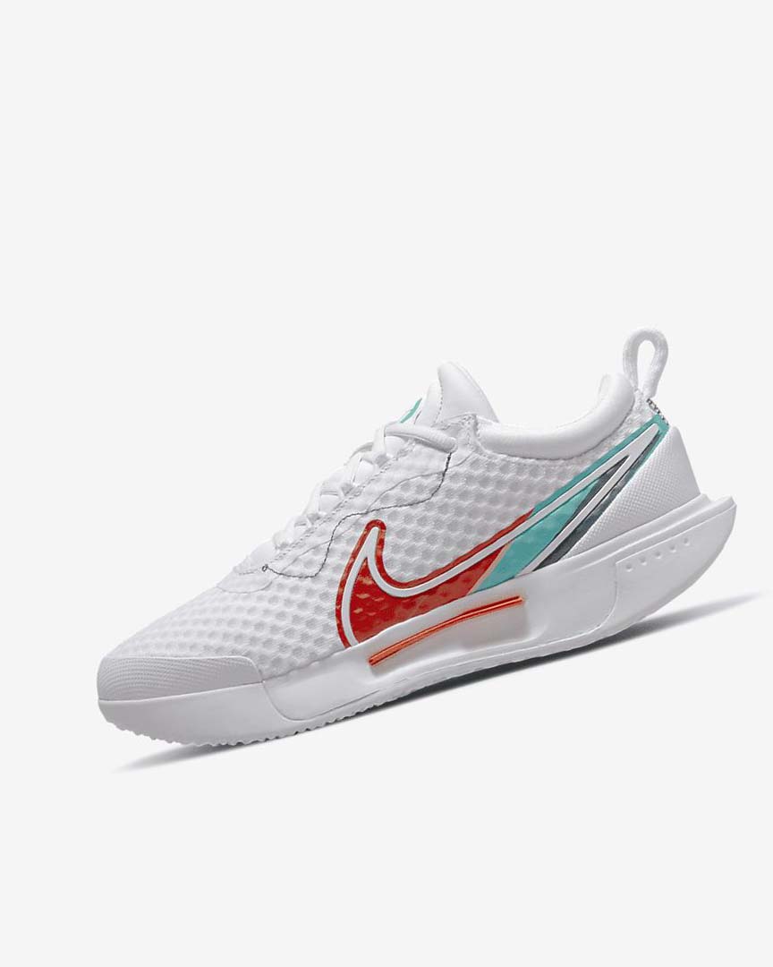 Zapatos de Tenis Nike Court Zoom Pro Mujer Blancas Rojas Burdeos Turquesa | AR2821