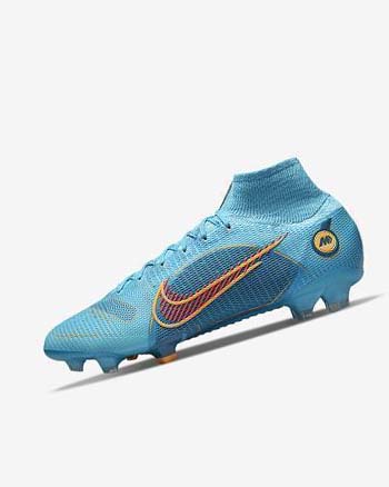 Botas de Futbol Nike Mercurial Superfly 8 Elite FG Hombre Azules Naranjas | AR4590