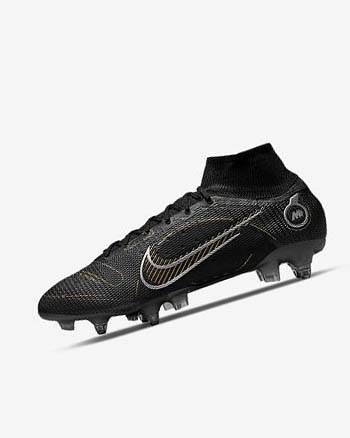 Botas de Futbol Nike Mercurial Superfly 8 Elite SG-PRO Anti-Clog Traction Mujer Negras Metal Plateadas Gris Metal Doradas | AR4649