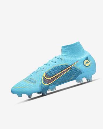 Botas de Futbol Nike Mercurial Superfly 8 Elite SG-PRO Anti-Clog Traction Hombre Azules Naranjas | AR5300