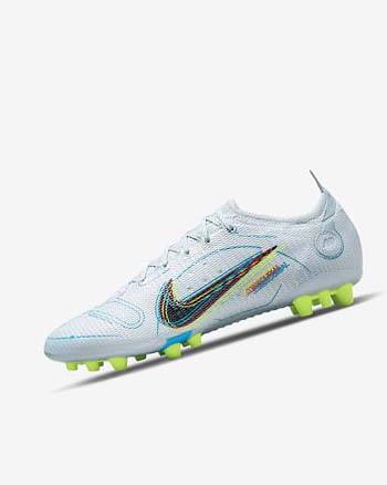 Botas de Futbol Nike Mercurial Vapor 14 Elite AG Mujer Gris Azules Claro Naranjas Azules | AR2257