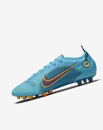 Botas de Futbol Nike Mercurial Vapor 14 Elite AG Hombre Azules Naranjas | AR4918